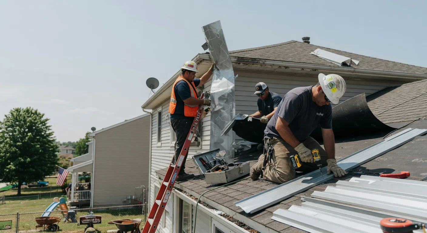 Storm Damage Metal Roof Repair in Chester, IA
